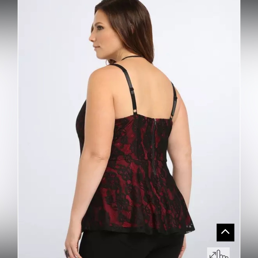 Torrid Lace Babydoll Bustier Top size 2 - Picture 2 of 7